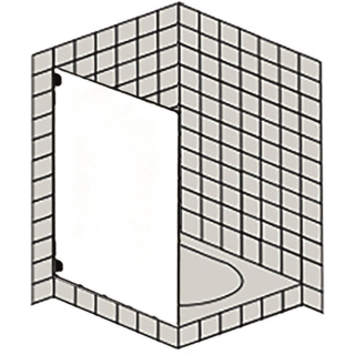 Seitenwand fest DIAMANT ALVA auf Dusch-oder Badwanne, 1200x2000 mm