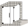 Tür 1-flg. m. FF gegenüber DIAMANT ALVA mit SW, 900x900x2000 mm