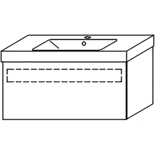 Waschtischunterschrank DIAMANT ALVA B 960 mm, H 460 mm, T 484 mm,