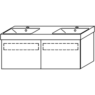 Waschtischunterschrank DIAMANT ALVA B 1210 mm, H 460 mm, T 484 mm,