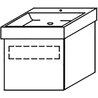 Waschtischunterschrank DIAMANT ALVA B 460 mm, H 460 mm, T 484 mm,