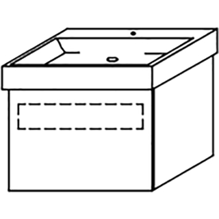 Waschtischunterschrank DIAMANT ALVA B 560 mm, H 460 mm, T 484 mm,