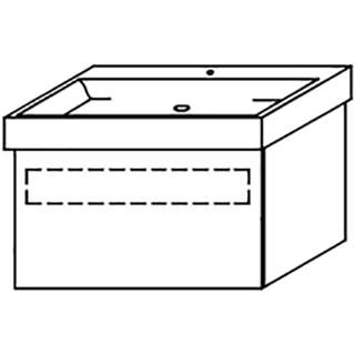 Waschtischunterschrank DIAMANT ALVA B 710 mm, H 460 mm, T 484 mm,