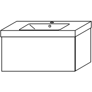 Waschtischunterschrank DIAMANT ALVA B 1210 mm, H 460 mm, T 484 mm,