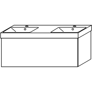 Waschtischunterschrank DIAMANT ALVA B 1210 mm, H 460 mm, T 484 mm,