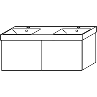 Waschtischunterschrank DIAMANT ALVA B 1210 mm, H 460 mm, T 484 mm,