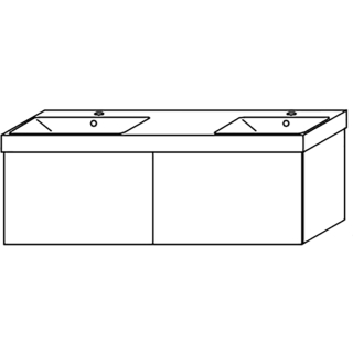 Waschtischunterschrank DIAMANT ALVA B 1460 mm, H 460 mm, T 484 mm,