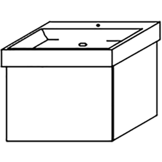 Waschtischunterschrank DIAMANT ALVA B 560 mm, H 460 mm, T 484 mm,