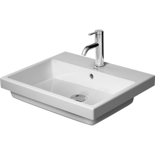 Einbaubecken Duravit VERO AIR weiss, mit Überlauf, 1 Hahnloch