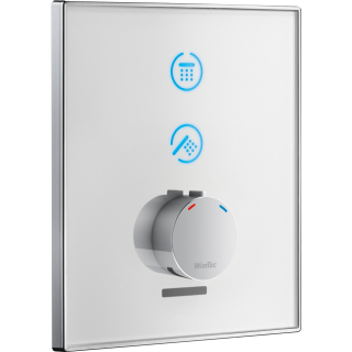 Sichtteil Wandthermostat DIAMANT OCEAN S7 128079 Glas weiss, TD 12 V