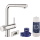 Starter Kit m. Spültischmischer F.Grohe BLUE PURE chrom, druckfest, L-Auslauf