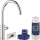 Starter Kit m. Spültischmischer F.Grohe BLUE PURE chrom, druckfest, C-Auslauf