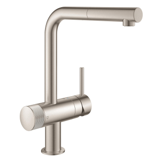 Spültischmischer F.Grohe BLUE PURE Supersteel, druckfest, L-Auslauf