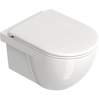 Wand-WC Tiefspüler Optima L 1.2 VSROPLEXCB weiss, 6 Liter, spülrandlos, mit Glasur
