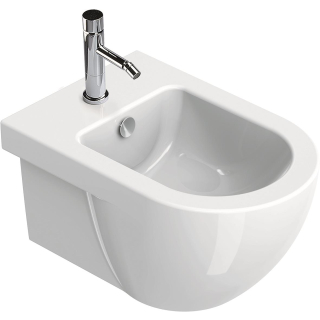 Bidet Optima L 1.2 BSOPLEXCB weiss, Befestigung verdeckt, mit Glasur