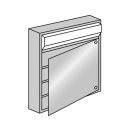 CH-Spiegelschrank Sidler ECONOM EC1/60/2FooFR weiss, B...