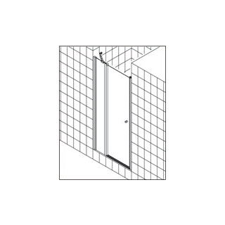 Tür 1-flg. SMARAGD IBIZA SMI2 STR 12020 WEM Nische/SW kurz fix 1165-1200 mm