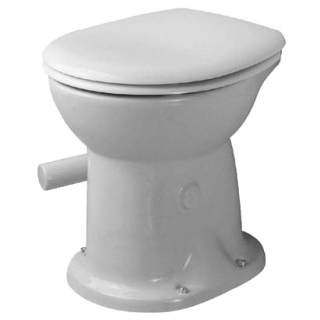 0180.01 Trocken Stand-WC Duravit   weiss, für Klappenbetätigung