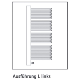 Design-Wärmekörper DIAMANT CREDO-HALF CHV1A1400452L2K H 1466 mm, B 460 mm, weiss