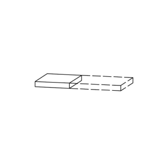 Ablage/Tablar 40-100 x 40-55,5 x 5 cm