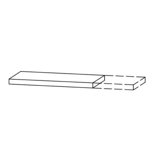 Ablage/Tablar 101-150 x 40-55,5 x 5 cm