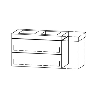 Unterbau Vanity-Keramik Pasofino