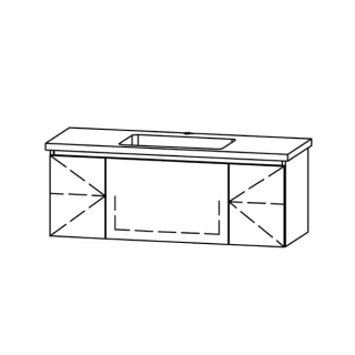 Unterbau Vanity-Living Square Style 130