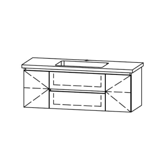Unterbau Vanity-Living Square Style 130