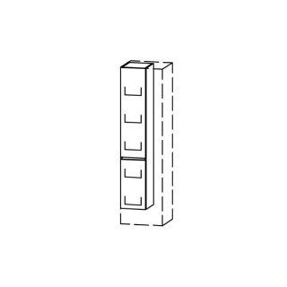 Auszughochschrank Vanity Keramik Style