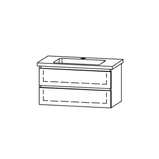 Unterbau Vanity-Living Square Style 90