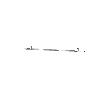 Relingstange, Länge 110 cm. verchromt glanz