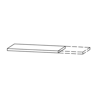 Ablage/Tablar 101-150 x 40-55,5 x 4 cm