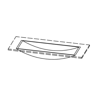 Corianbecken FW 110 Innenmasse 110 x 37 x 12,5 cm.