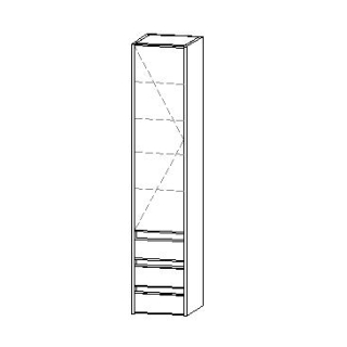 Hochschrank 34 x 160 x 37 cm