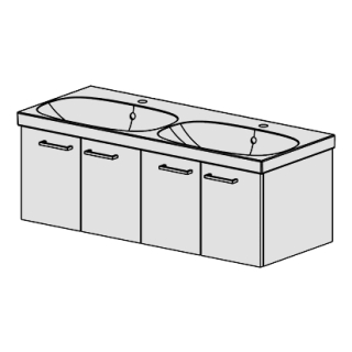 Unterbau Acanto - Slim 120 cm B:117, H:39, T:46,8 cm