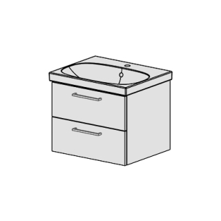 Unterbau Acanto- Confort 60cm B: 57, H: 46, T: 46,8 cm
