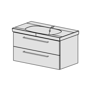 Unterbau Acanto- Confort 90cm B: 87, H: 46, T: 46,8 cm