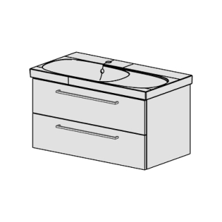 Unterbau Acanto- Confort 90cm B: 87, H: 46, T: 46,8 cm