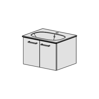 Unterbau Acanto SLIM-Slim 60 cm