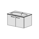 Unterbau Acanto SLIM- Slim 75 cm