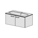 Unterbau Acanto SLIM- Slim 90 cm
