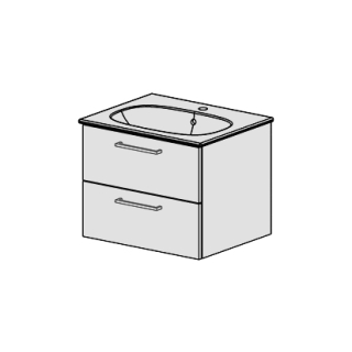 Unterbau Acanto SLIM- Confort 60 cm,B: 57, H: 46, T: 46,8 cm