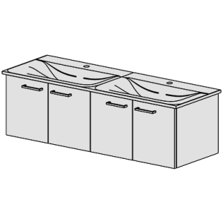 Unterbau Connect Air-Slim 134 cm