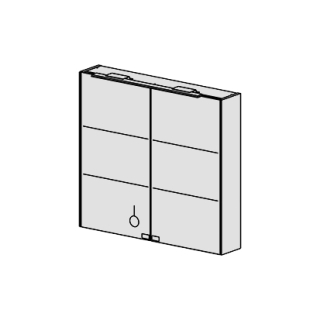 Spiegelschrank FIT 80 cm.B:80, H:74, T:19cm