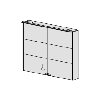 Spiegelschrank FIT 90 cm.B:90, H:74, T:19cm