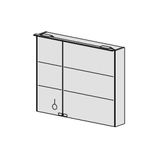 Spiegelschrank FIT 90 cm.B:90, H:74, T:19cm