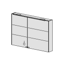 Spiegelschrank FIT LED 105 cm.B:105, H:74,T:19cm