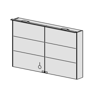 Spiegelschrank FIT 120 cm.B:120, H:74,T:19cm