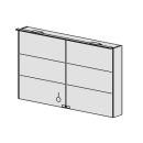 Spiegelschrank FIT 120 cm.B:120, H:74,T:19cm