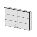 Spiegelschrank FIT LED 120 cm.B:120, H:74,T:19cm